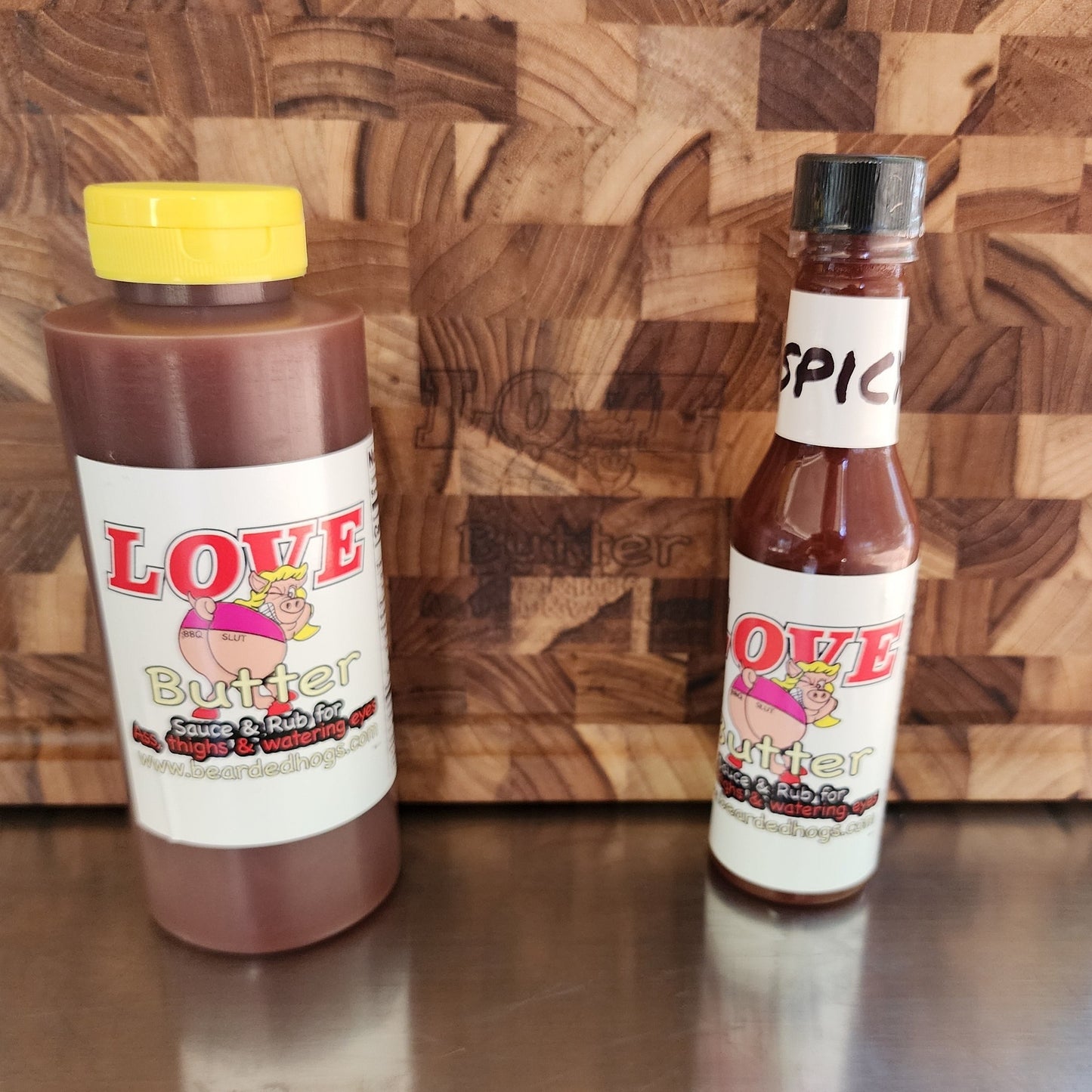 12oz Love butter & 5oz Spicy Bbq